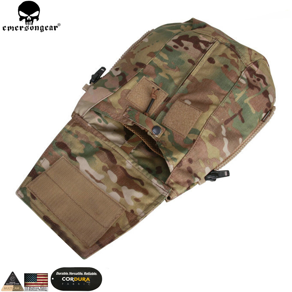 EmersonGear Tactical Vest Panel Back Pocket Zippered Panel Accessory Backpack for AVS JPC2.0 CPC Vest