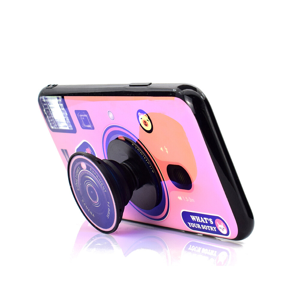สำหรับ Samsung Galaxy A11 / M11 เคสโทรศัพท์รูปแบบกล้อง Retro สีฟ้ากระบวนการชุบซองนุ่มกันกระแทกป้องกันกรณีที่ใส่ถุงลมนิรภัย สี สีชมพู สี สีชมพูรูปแบบรุ่นที่ีรองรับ Samsung Galaxy M11