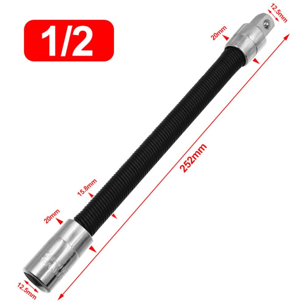 MICANGP 1/4 3/8 1/2 Socket Extension Rod Workshop Tool Ratchet Wrench Extender Power Tools Flexible Extension Rod Extension Connective Rod Drive Socket Extension Bar Adapter Drive Adapter