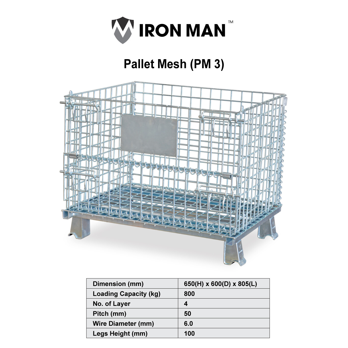 TTF Rack™ (IRON MAN PALLET MESH) PM3/ PM5/ PM7/ PM9 800KG - 1500KG ...