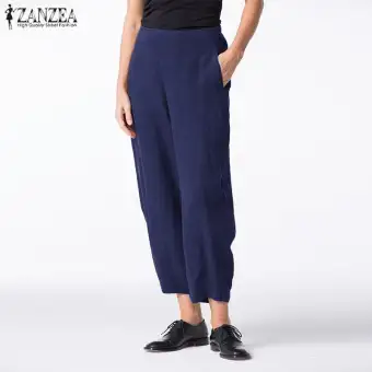 high waist cotton pants