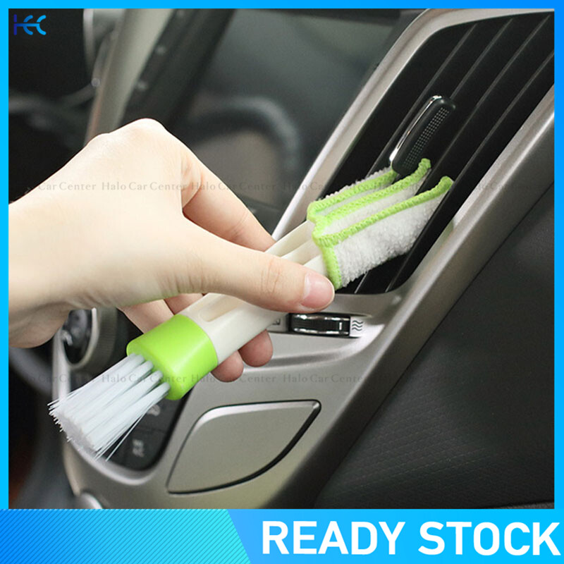 【Ready Stock】1pcs Double Slider Car Air-conditioner Outlet Cleaning Tool Multi-purpose Brush