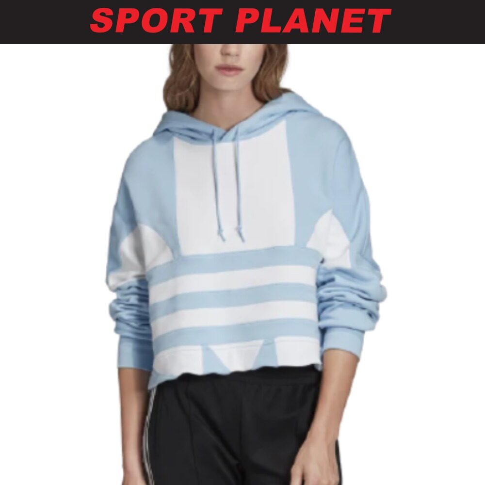cropped large logo hoodie