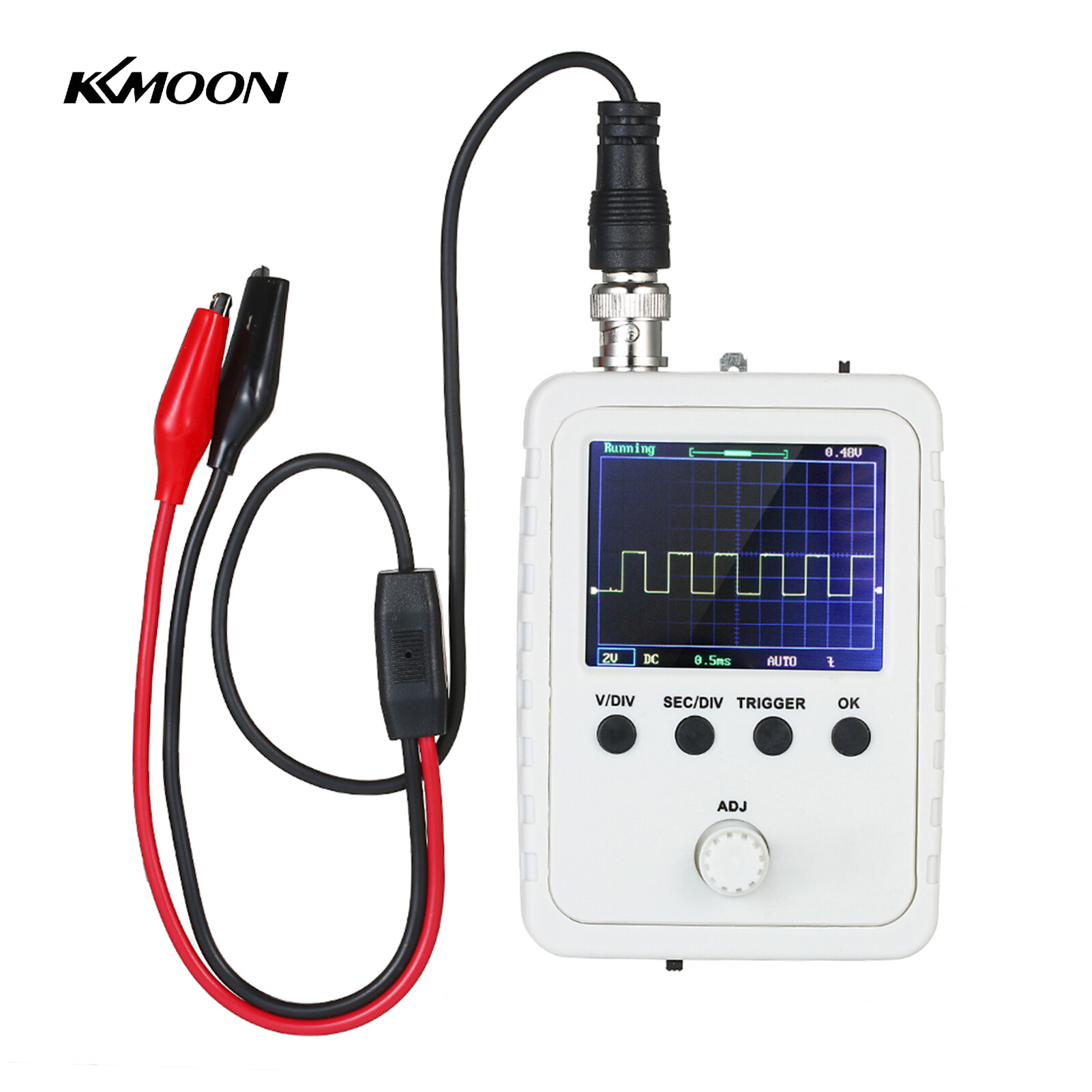 KKmoon 2.4  TFT Digital Oscilloscope Kit with Power Adapter and BNC-Clip Cable Probe DS0150 (Assembled Finished Machine)