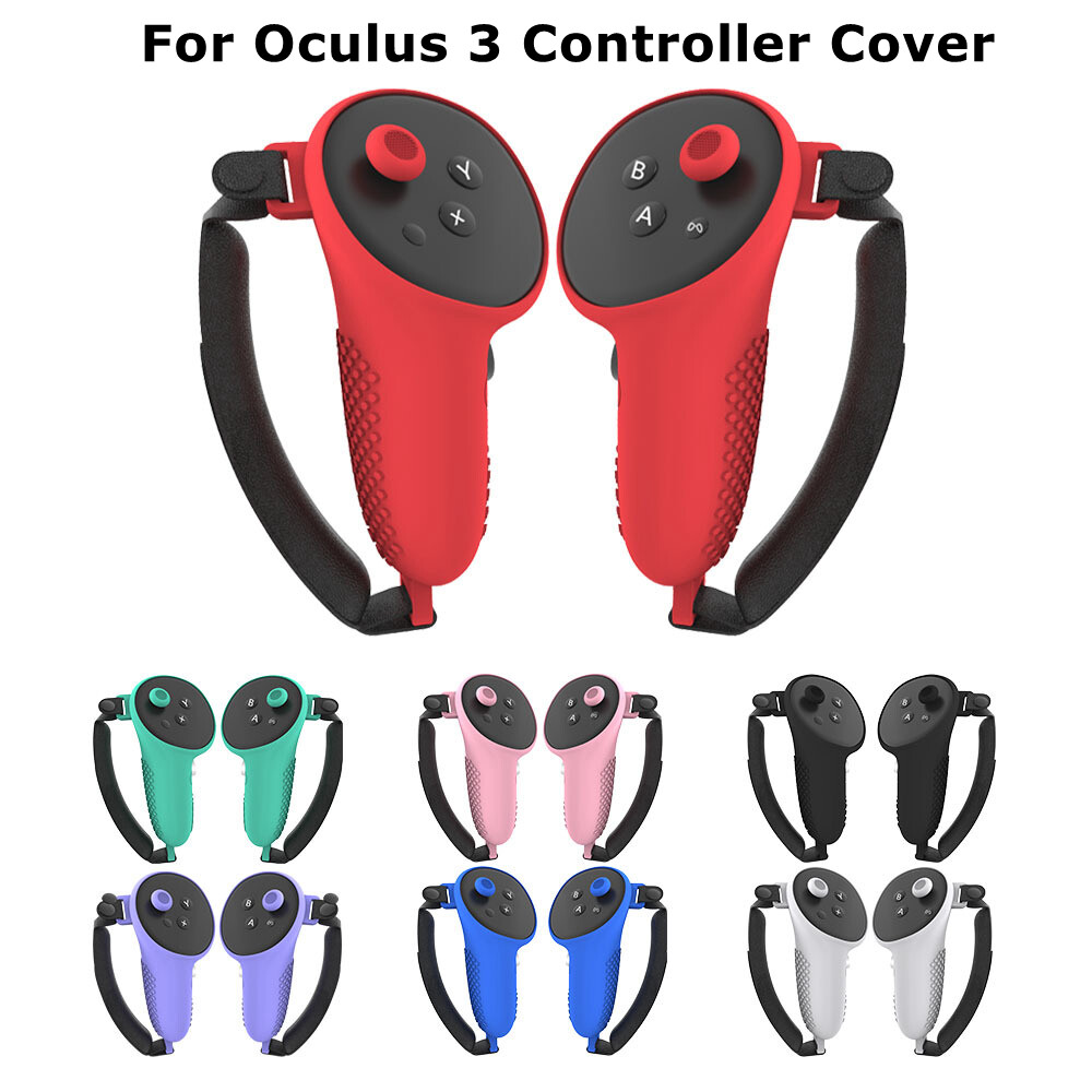For Meta Quest 3 VR Controller Silicone Protection Cover Handle Protective Case with Straps for Meta Quest 3 Accessories