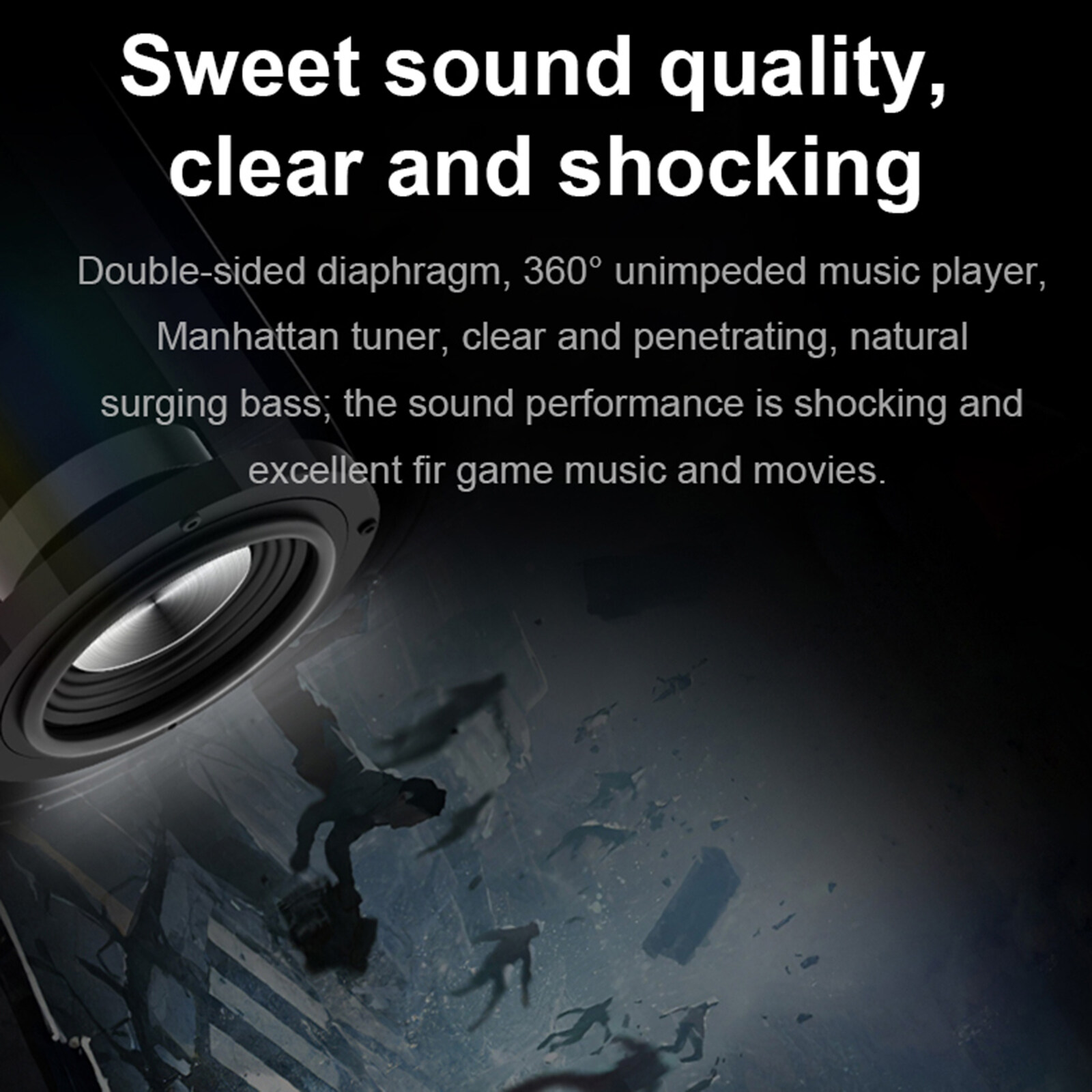 soaiy SH19 HiFi Speaker Computer Game BT Subwoofer RGB Light Key Bass ...