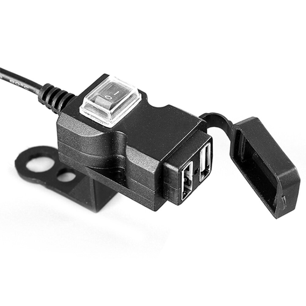 12V-24V USB Socket Charger Switch Accessories for Motorcycles,scooters,ATV