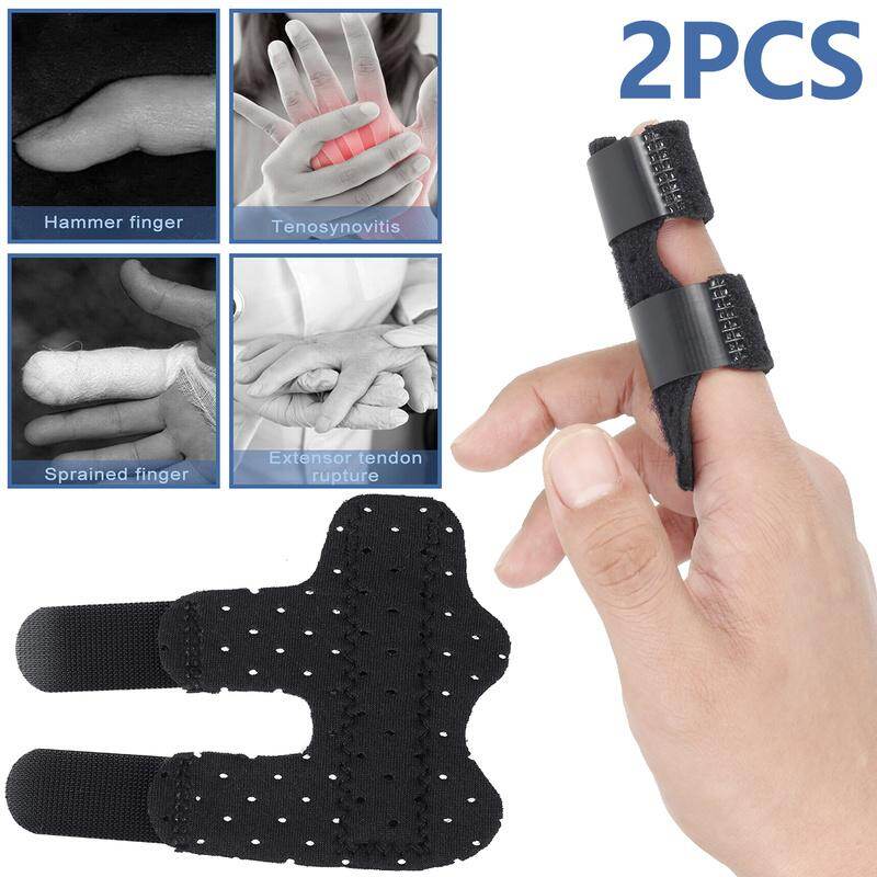 2pcs Trigger Finger Splints Mallet Finger Brace with Adjustable Fixing Belt Finger Straightener for Straightening Broken Finger Arthritis Pain Relief Fits Index Middle Ring Finger Trigger Finger Splints Finger Brace with Adjustable Fixing Belt