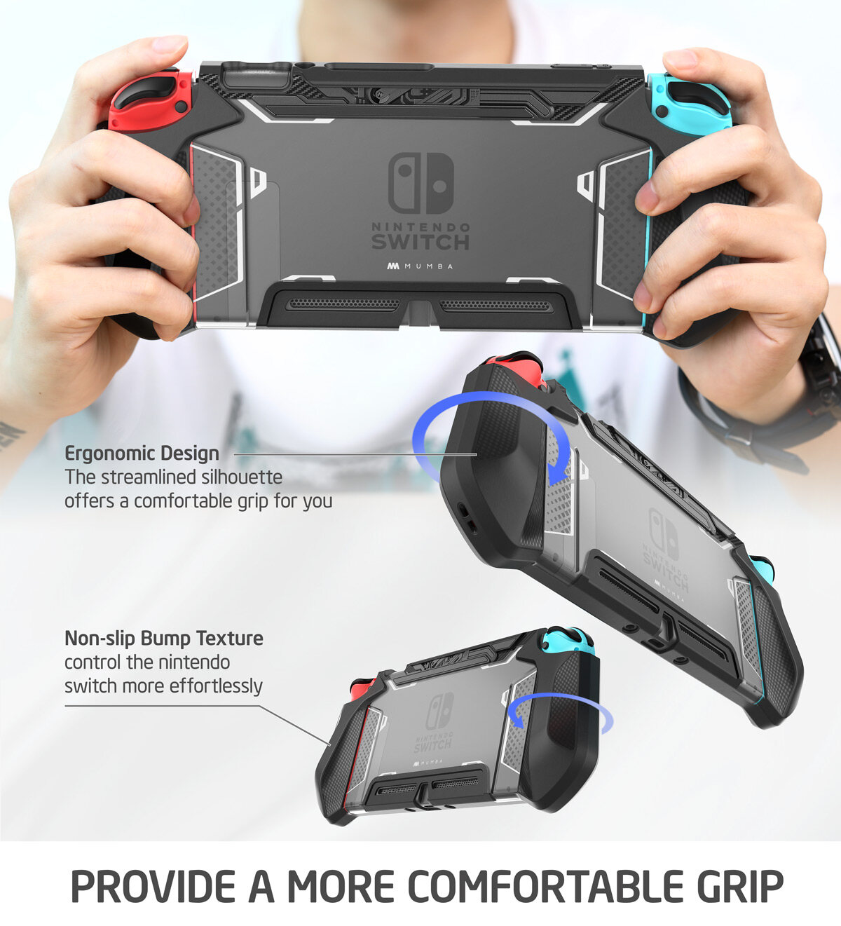 Mumba Case for Nintendo Switch Blade/Battle Protective Case (Black)