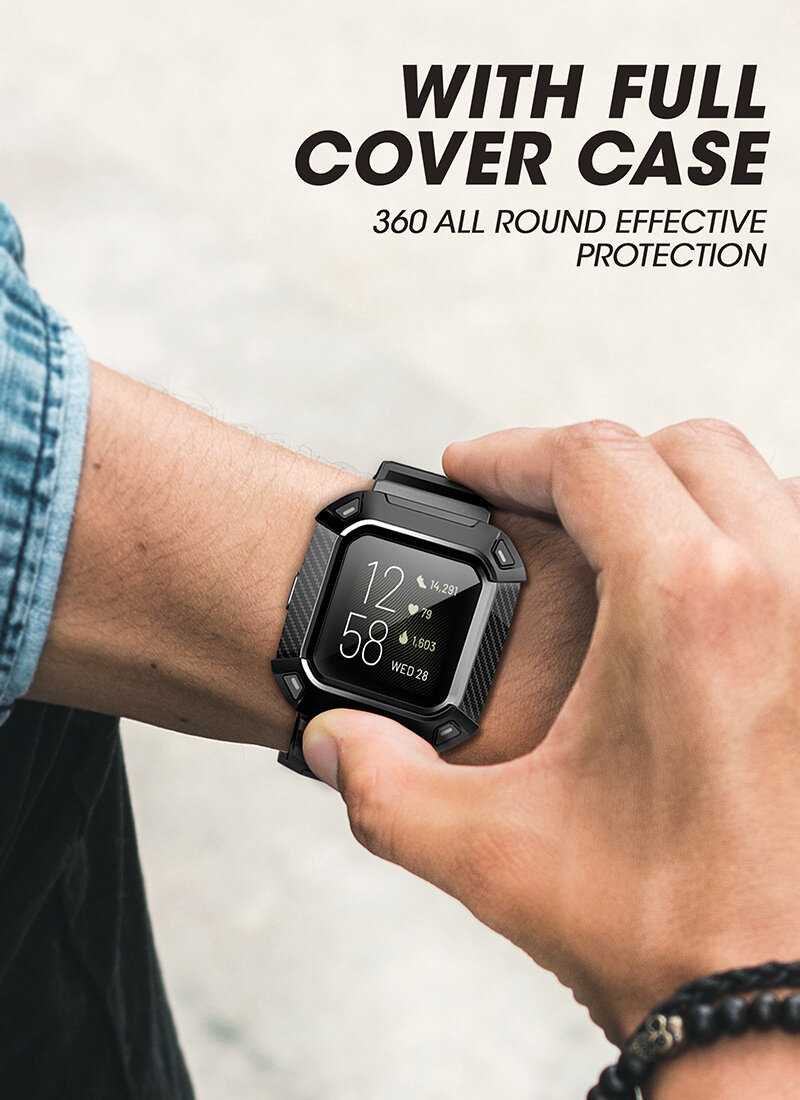 Dây Đeo Đồng Hồ SUPCASE UB Pro Cho Fitbit Versa 3/Sense 2020, Dây Đeo Cổ Tay Thay Thế Bảo Vệ