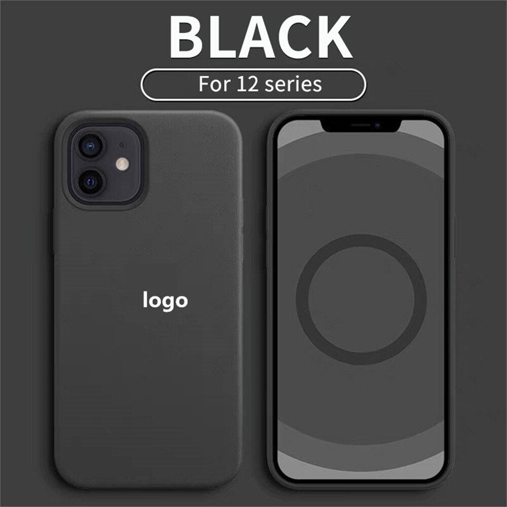 Leather Phone Case For iPhone 12 Pro Max with Magsafe & Animation Official Same Shockproof Cover/Casing