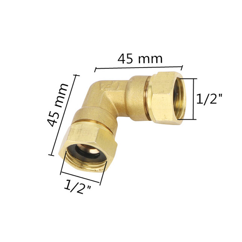 1 Pc 1/2" Male/Female Thread T Connector Brass Plumbing Pipe Joint Fittings