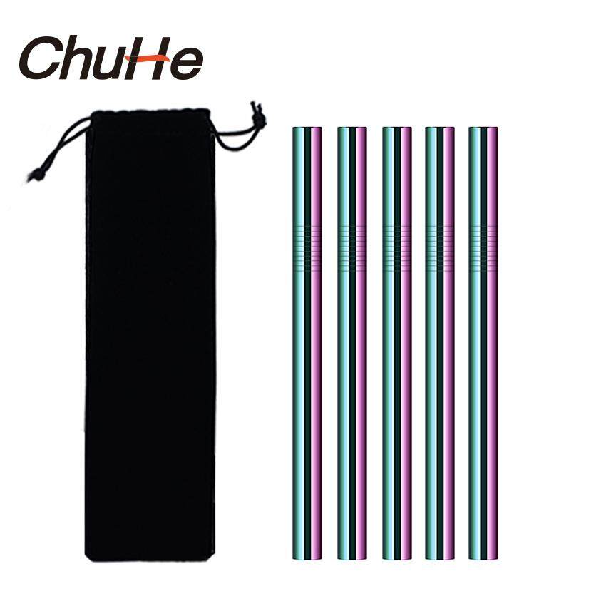 Reusable Drinking Straw Stainless Steel Extra Wide Fat Boba Metal For Smoothies