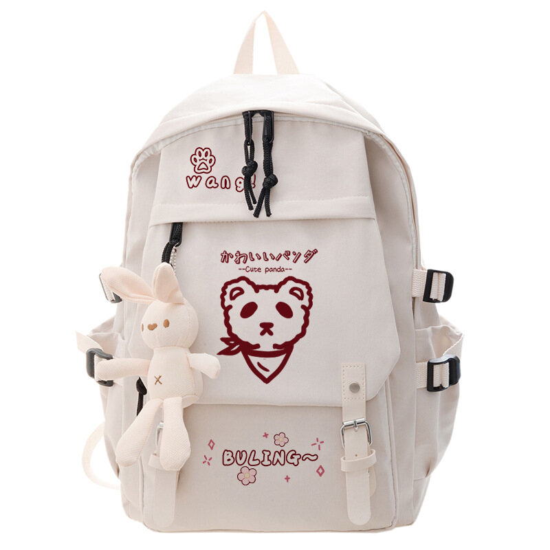 Cute Small Animal Simple Literary Japanese Backpack Student Large-capacity Schoolbag Light Travel Backpack