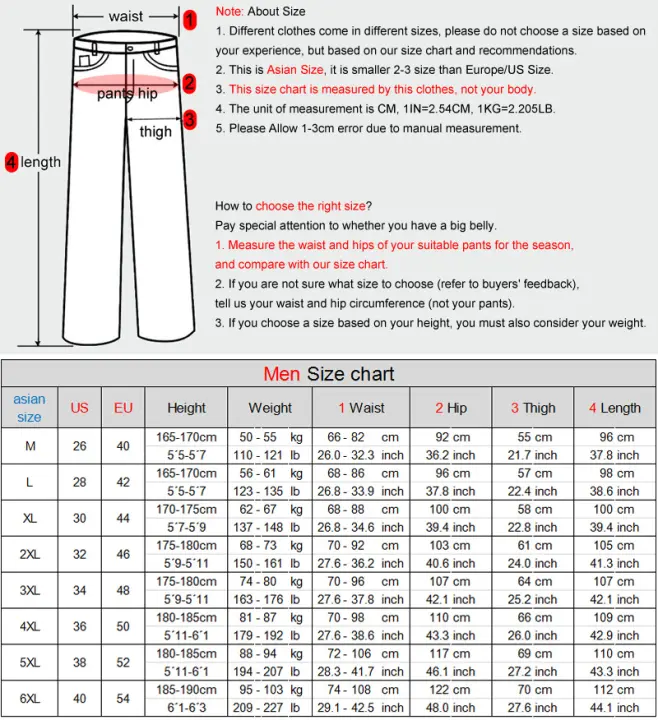 mens size 82 pants in inches
