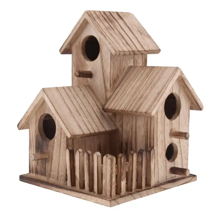 Loviver Exclusive Wooden Bird Table House Bird Feeder Feeding