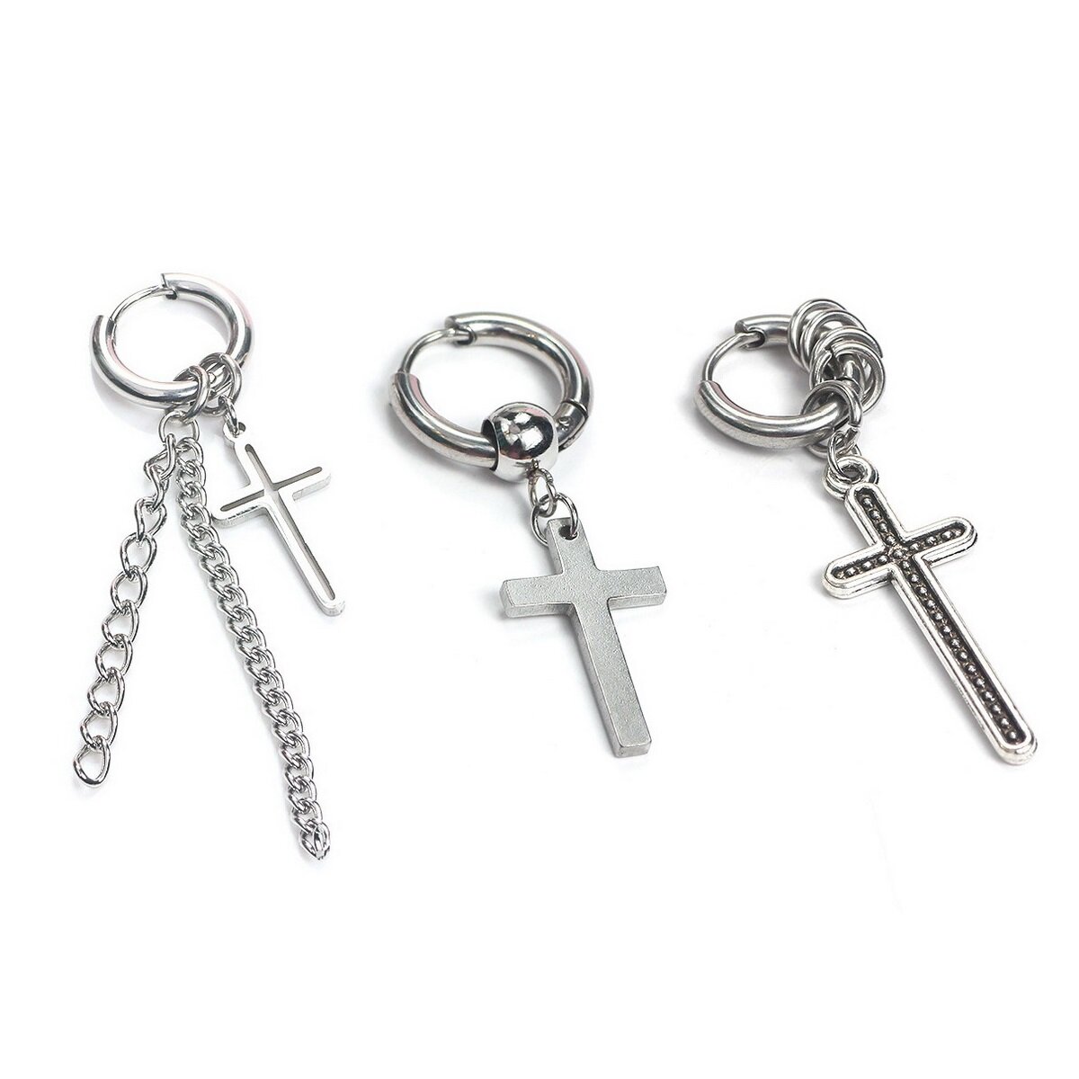 Bông Tai Chữ Thập Thời Trang Phong Cách Punk Cho Bé Trai Và Bé Gái Bông Tai Chữ Thập Bằng Thép Không Gỉ Cho Nam Giới Phụ Nữ Trang Sức Hoa Tai Hip Hop Phong Cách Đường Phố Gothic