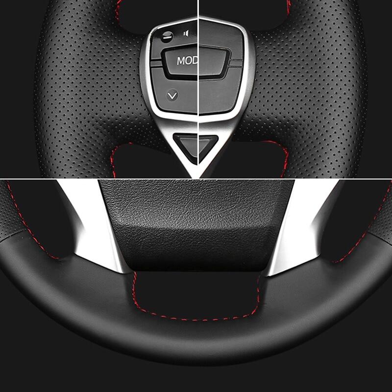 Handsewing Black Genuine Leather Steering Wheel Covers For BMW E39 E46 325i E53 X5