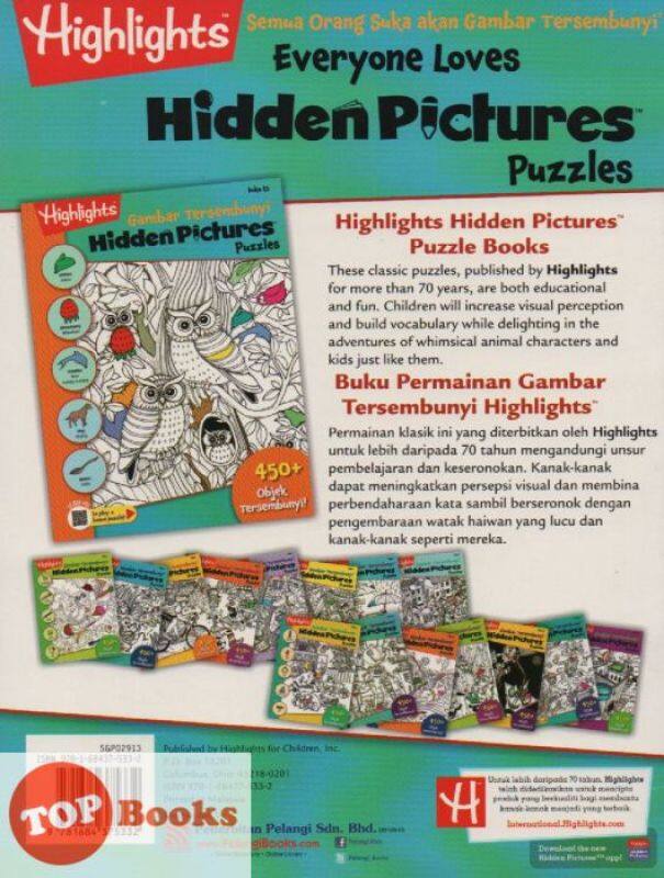 Pelangi Children-Highlights -Gambar Tersembunyi- Hidden Pictures Puzzles - Buku 13 (BM/BI) Malaysia