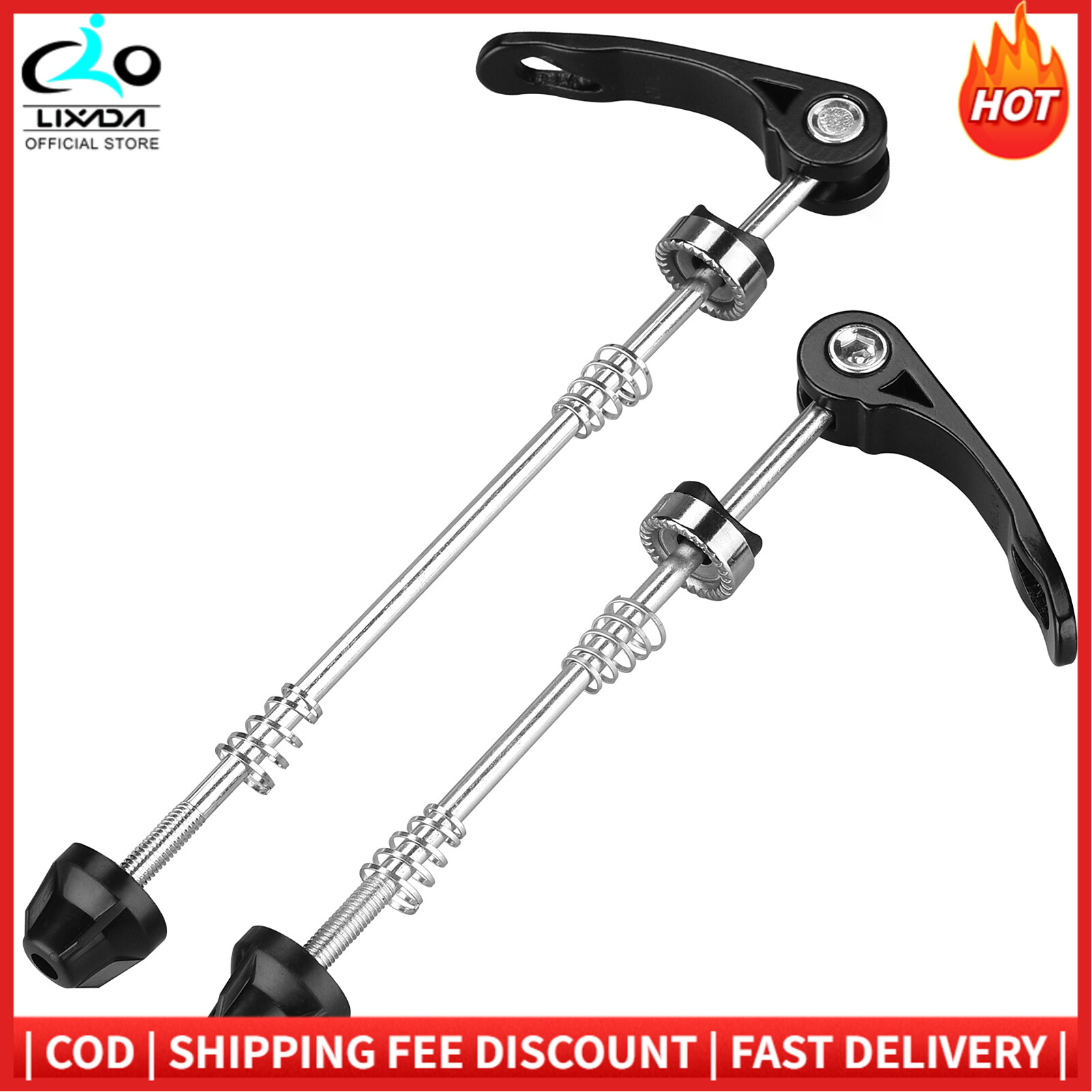 Bicycle Wheel Hub Skewers Road Mountain Bike MTB Wheel Hub Front and Rear Skewers Quick Release Skewers Clip Lever Axle 155/190mm