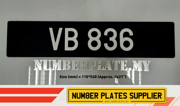 5x21 Car License Plate Jpj Standard Car Number Plate Lazada