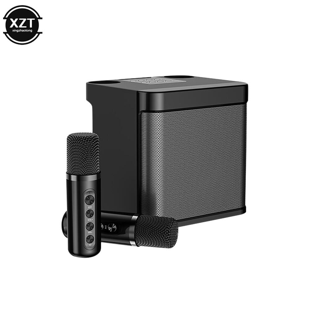 10W High Power Portable Professional Karaoke Machine Dual Microphone Wireless Bluetooth Speaker Outdoor Home TV KTV Set
