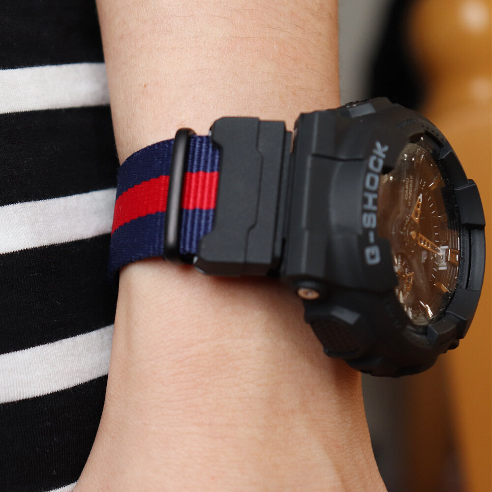 Cinturino per orologio Casio G-Shock NATO GA110/DW5600 BlackAsh