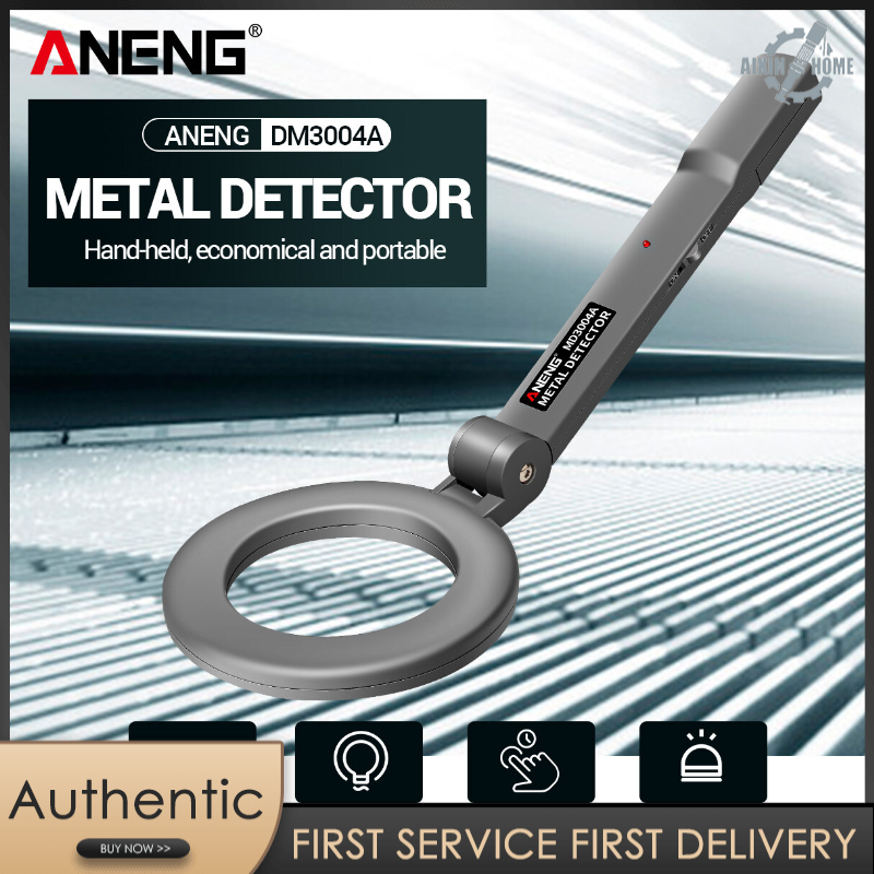 ANENG Handheld Metal Detector Portable Electronic Metal Detecting Device Airport Security Metal Detector 180°Foldable Head with Light and Sound Alerts