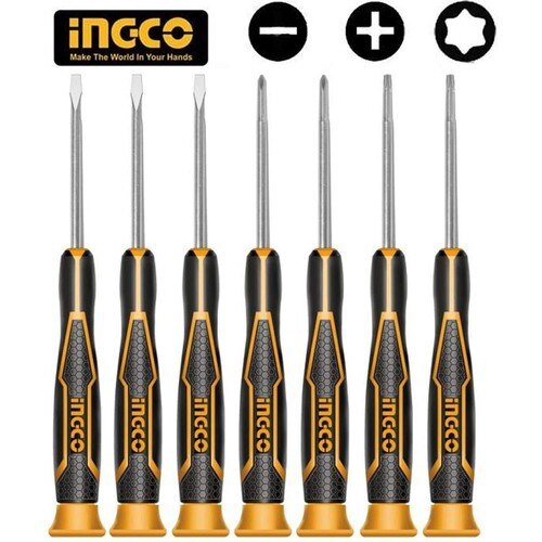 Bộ 7 tua vít đồng hồ - bộ tuốc nơ vít điện tử 7 chi tiết ingco hksd0718