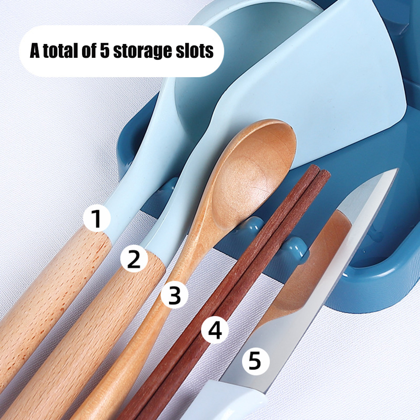 Giá Để Nắp Gập Đứng Gia Dụng Giá Nhà Bếp Đa Năng Để Bàn Bằng Nhựa Giá Đựng Thìa Súp Thìa Vét Bột