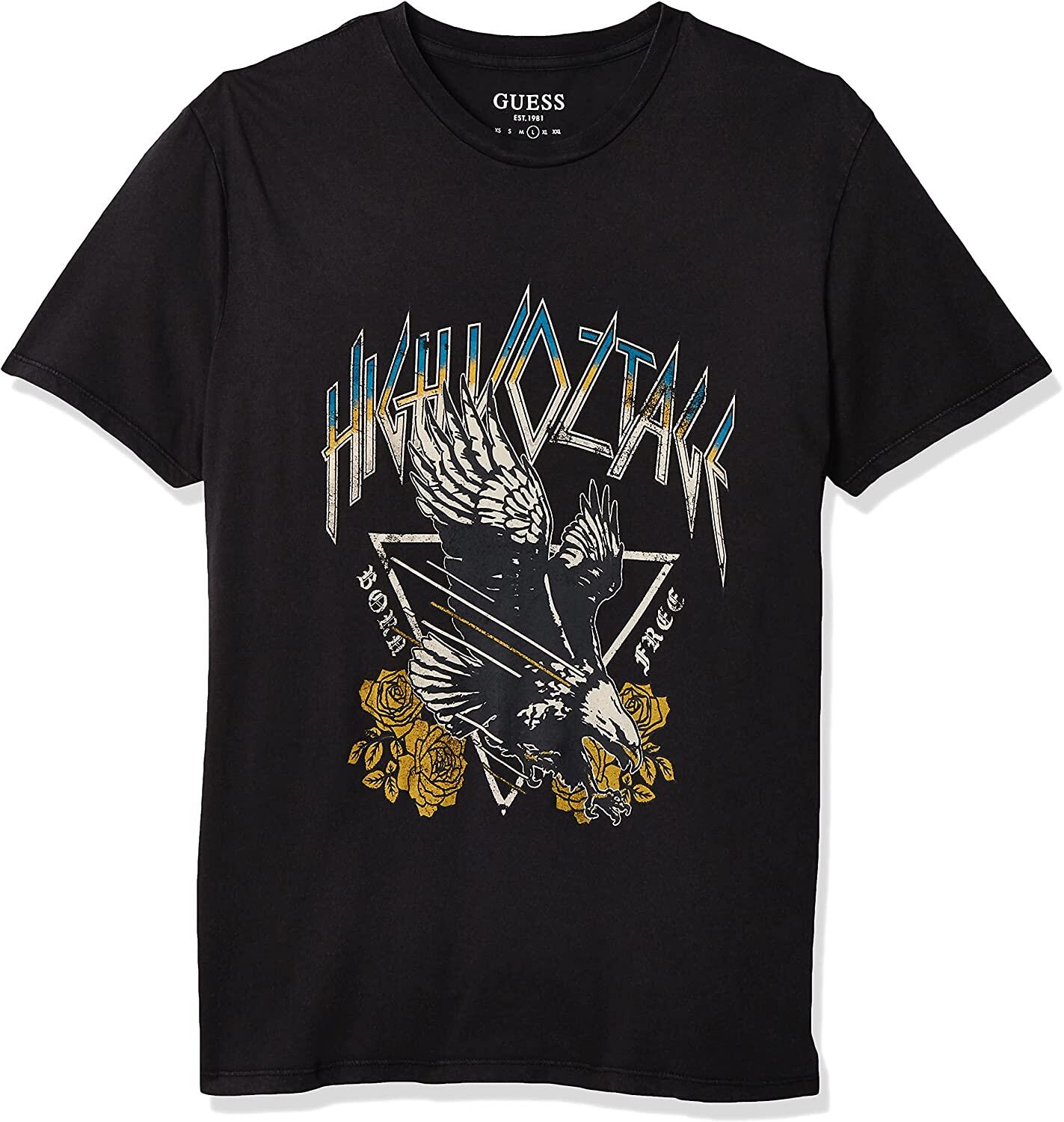 Guess men's short sleeve high voltage tee