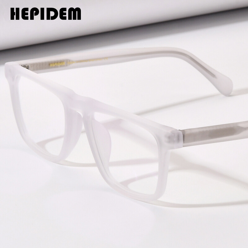 HEPIDEM Matte Acetate Optical Glasses Frame Men 2023 New Design Retro Square Women Eyeglasses Spectacles Eyewear H9283