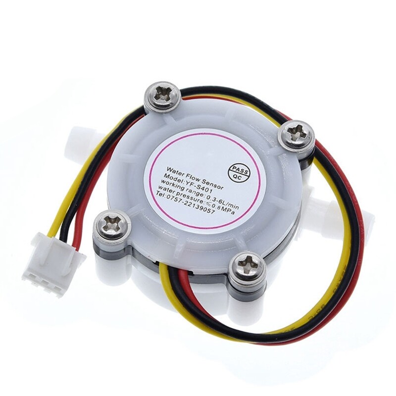 Water Flow Sensor Food-Grade Switch Hall Effect Flowmeter Fluid Meter Counter Connect Hosepipe 0.1-6L/min Easy Installs