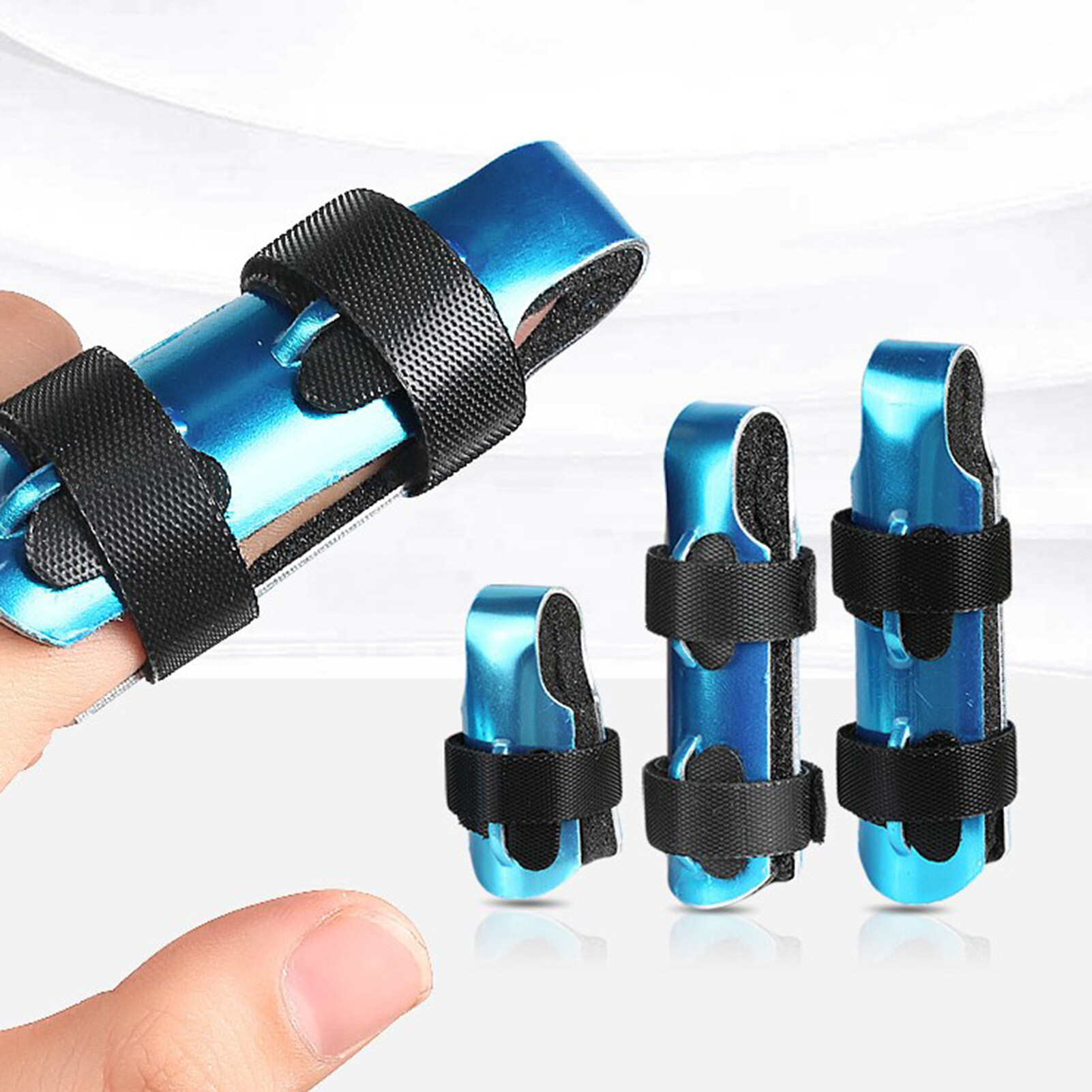 SI Anti-scratch Finger Splint Strong Breathable Ergonomic Protect Hand Immobilization Support Brace Finger Splint for Home Useful Hand Splint