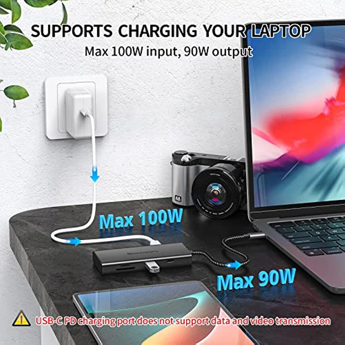 Minisopuru USB C to USB Hub, 7 in 1 USB C Hub Multiport Adapter with 3  USB3.0,4K HDMI,100W Charging, SD &TF, USB-C Hub USB C Dongle for MacBook  Pro/Air, Surface, XPS, iPad
