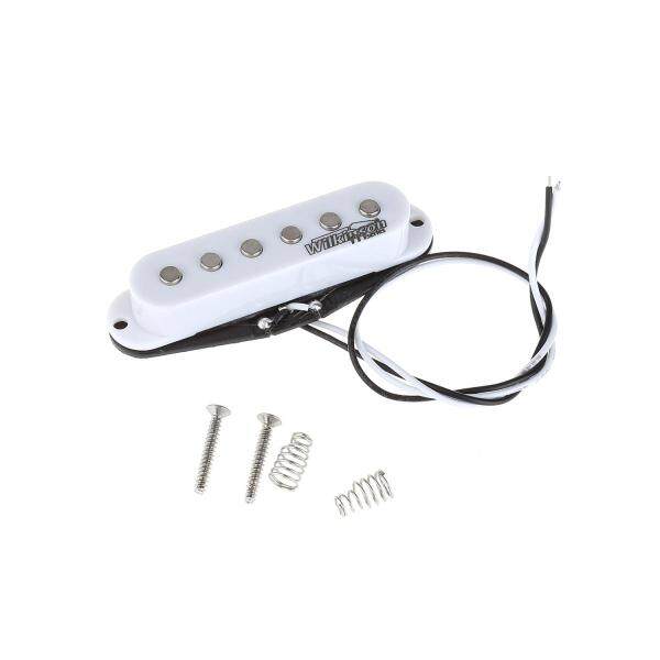 Wilkinson High Output Ceramic Neck Middle Bridge Single Coil Pickup for Strat Style Electric Guitar, White Cream Black Malaysia