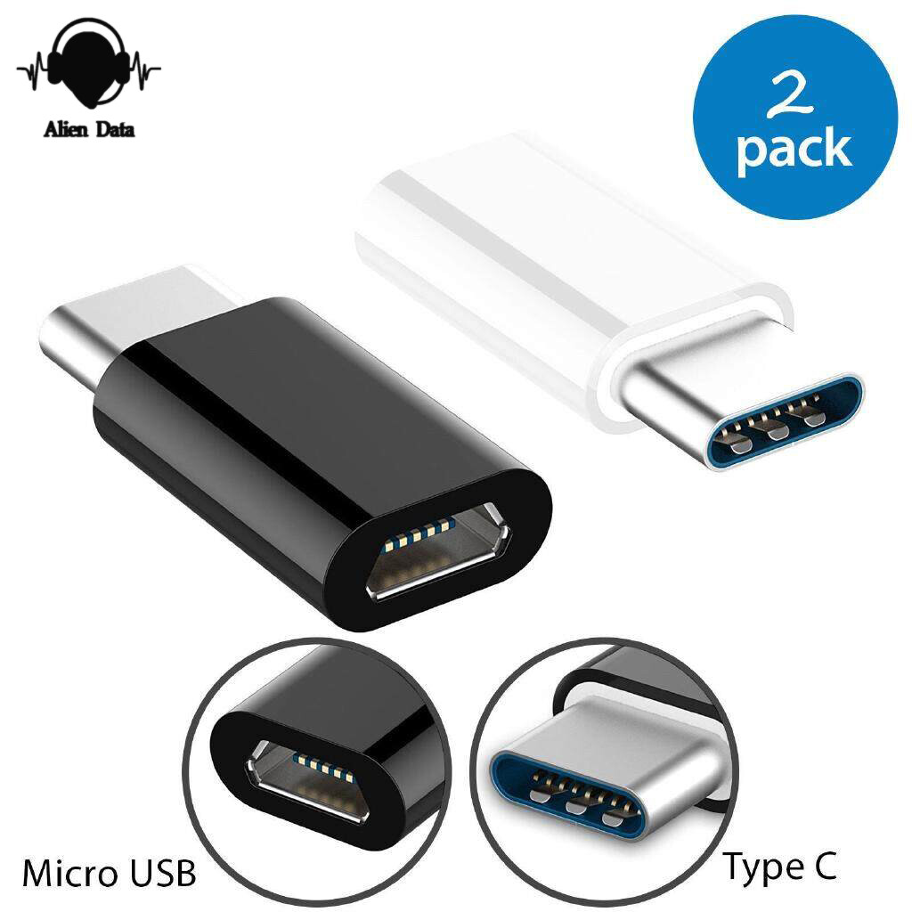 【Dữ Liệu Alien 】 2 Bộ Chuyển Đổi Dữ Liệu USB Micro USB Sang USB 3.1 Type-C