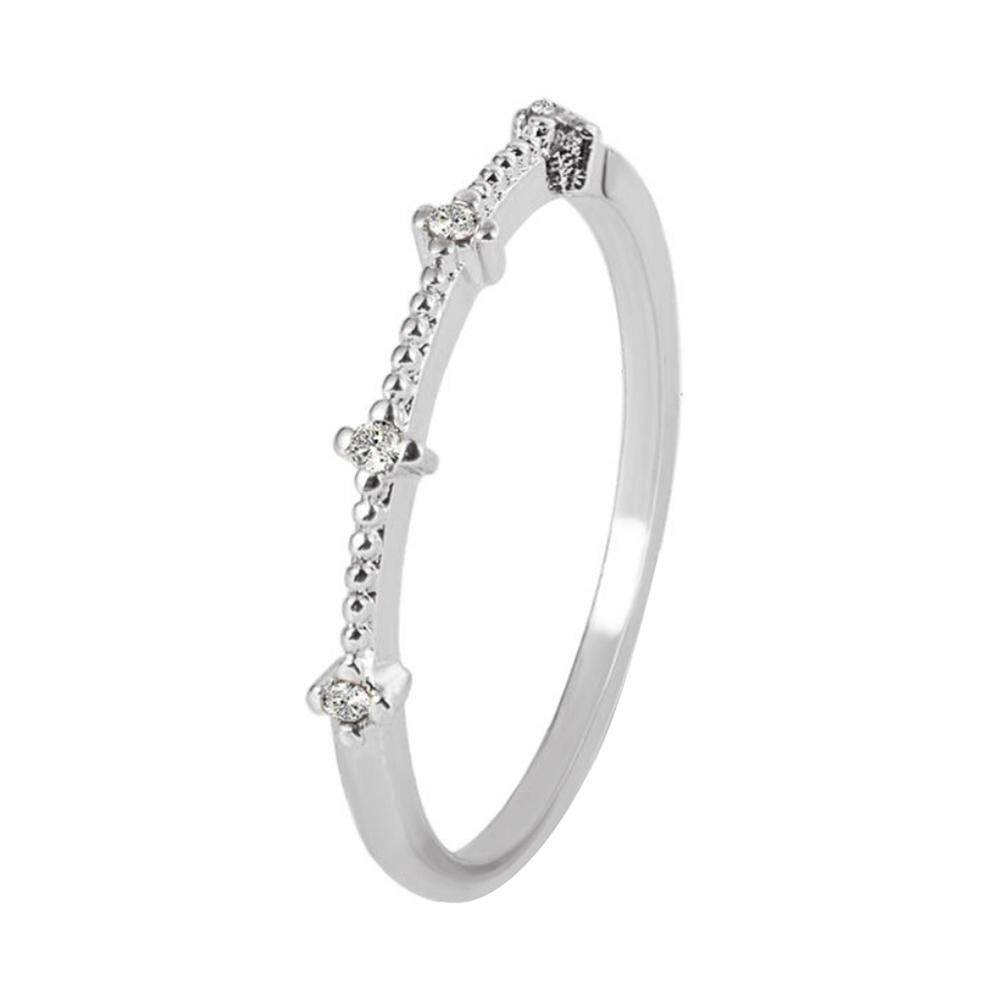 Unique Flower Infinity Diamond White Gold Wedding Ring For Women Platinum