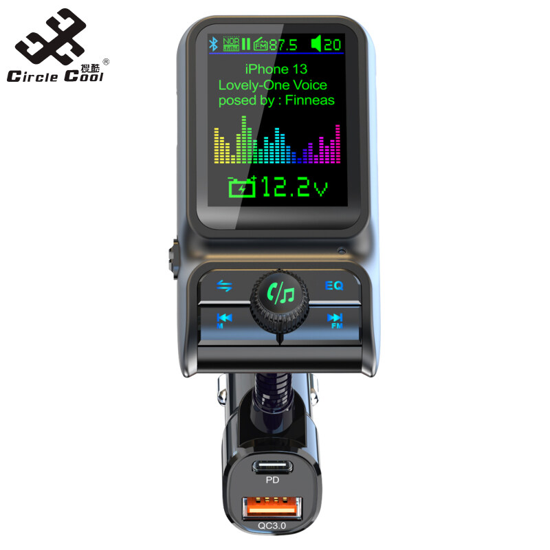 Máy Nghe Nhạc Mp3 Circle Xe Đẹp Màn Hình Bộ Phát Sóng Fm Gọi Điện Không