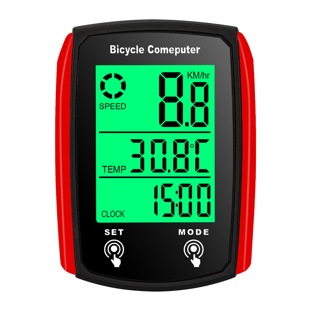 LIXADA Wired Bike Computer LED Digital Bicycle Speedometer Odometer Touchscreen Cycling Computer Waterproof with Backlight for Mountain Road Bike