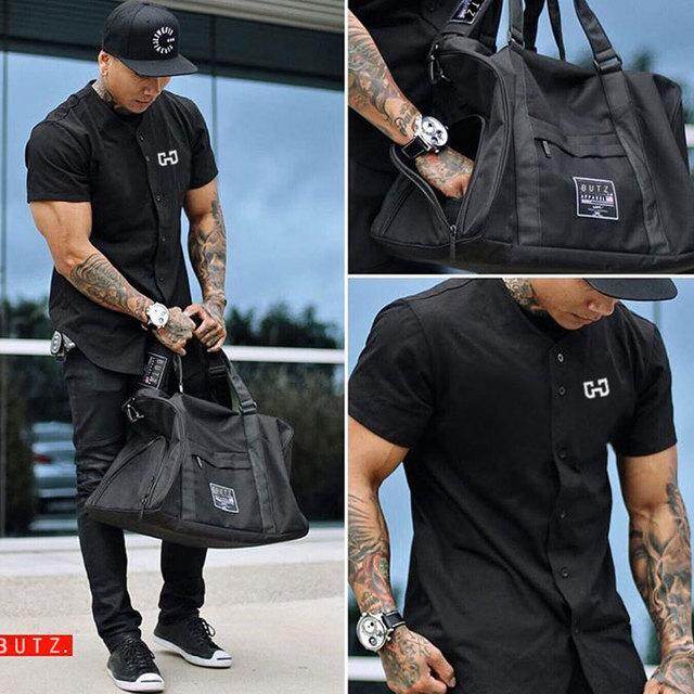 Fitness Brothers Summer Leisure Sports Tops Running Men's Short Sleeve T-Shirt Cardigan Men's Cotton T-Shirt