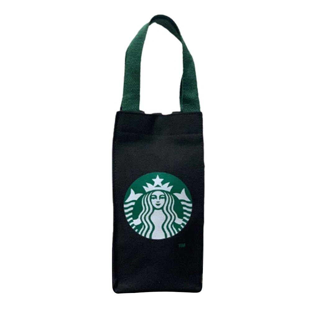 Starbuck Canvas Water Bottle Bag Thermos Mug Tote Bag Portable