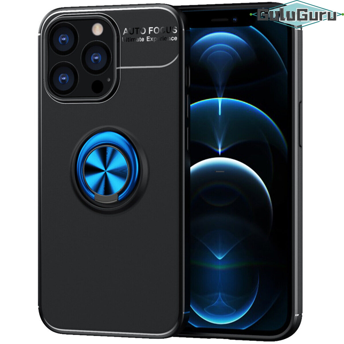 For iPhone 11 Pro Max Case Soft TPU Case Back Cover Shell, with 360° Rotating Ring Holder Kickstand, Can work with Car Mount, Impact Resistant