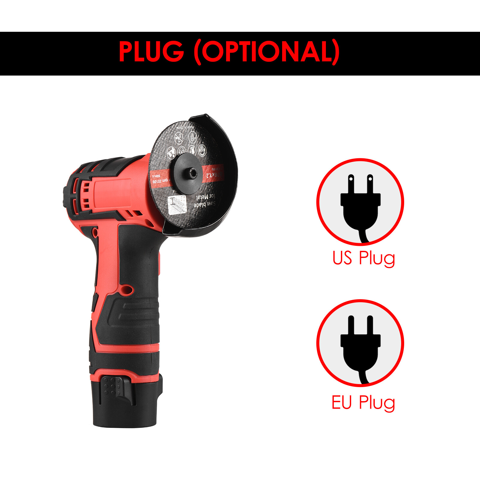 KKmoon 12V Cordless Angle Grinder Kit Lightweight Angle Grinder Tool with 3Inch/76mm Ginding Disc 2PCS 2.0Ah Lithium-Ion Bat-tery & Charger Ergonomic Button Position for Reducing Hand Pressure Include Cutting and Grinding Disc