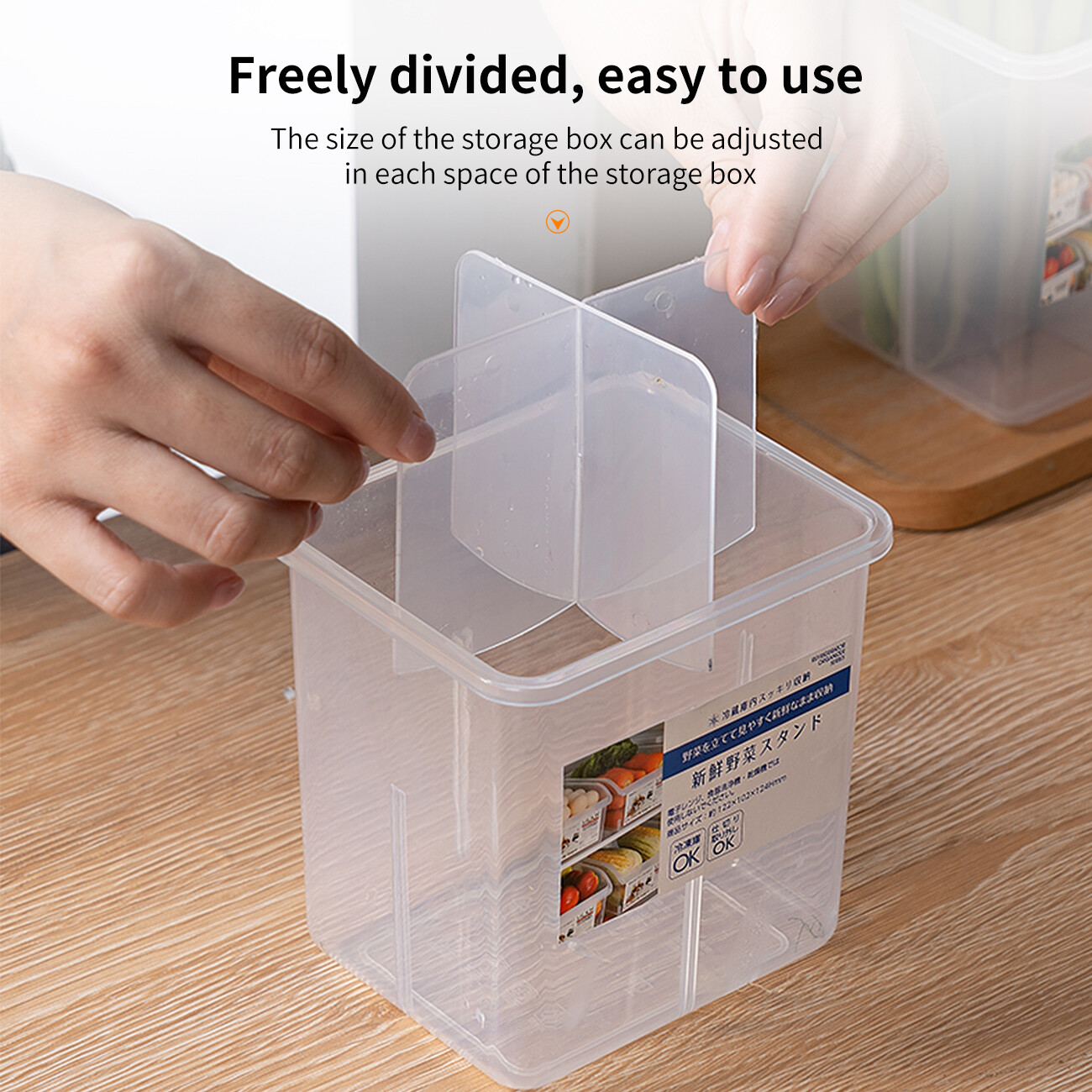 CNMF Transparent Fresh-Keeping Compartment Refrigerator Organizer Storage Box