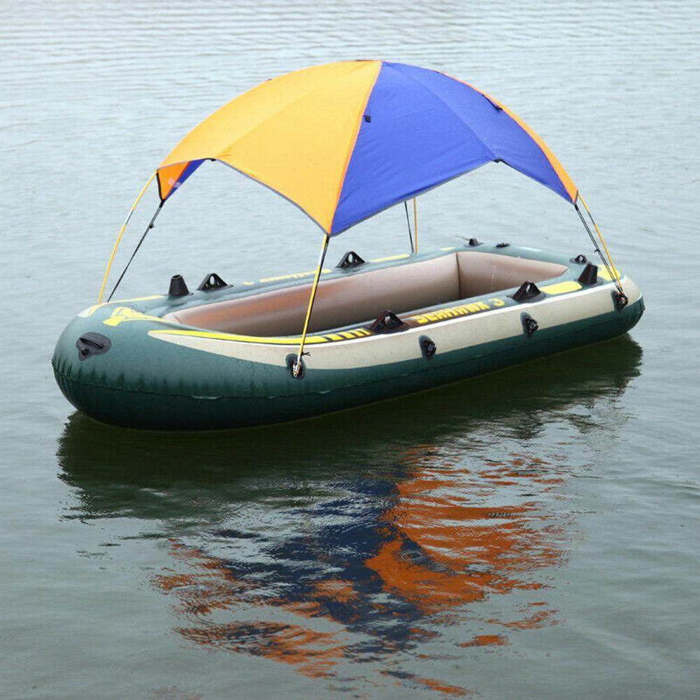 Rubber Boat Inflatable Boat Awning Fishing Tent Shade Rain The From And Sun Q3V4