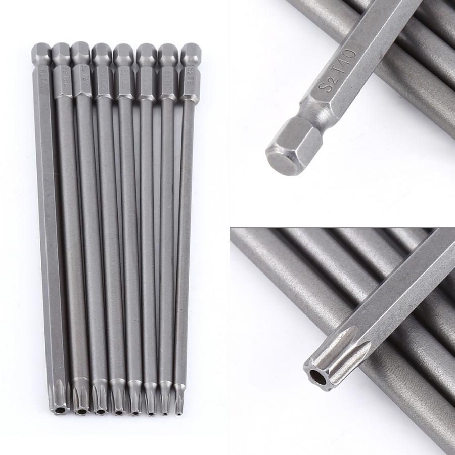 {hot} 150mm 8pcs Screwdriver Bit S2 Steel Star Head Screwdriver Set Bits Hand Tools Magnetic Screw Driver Set