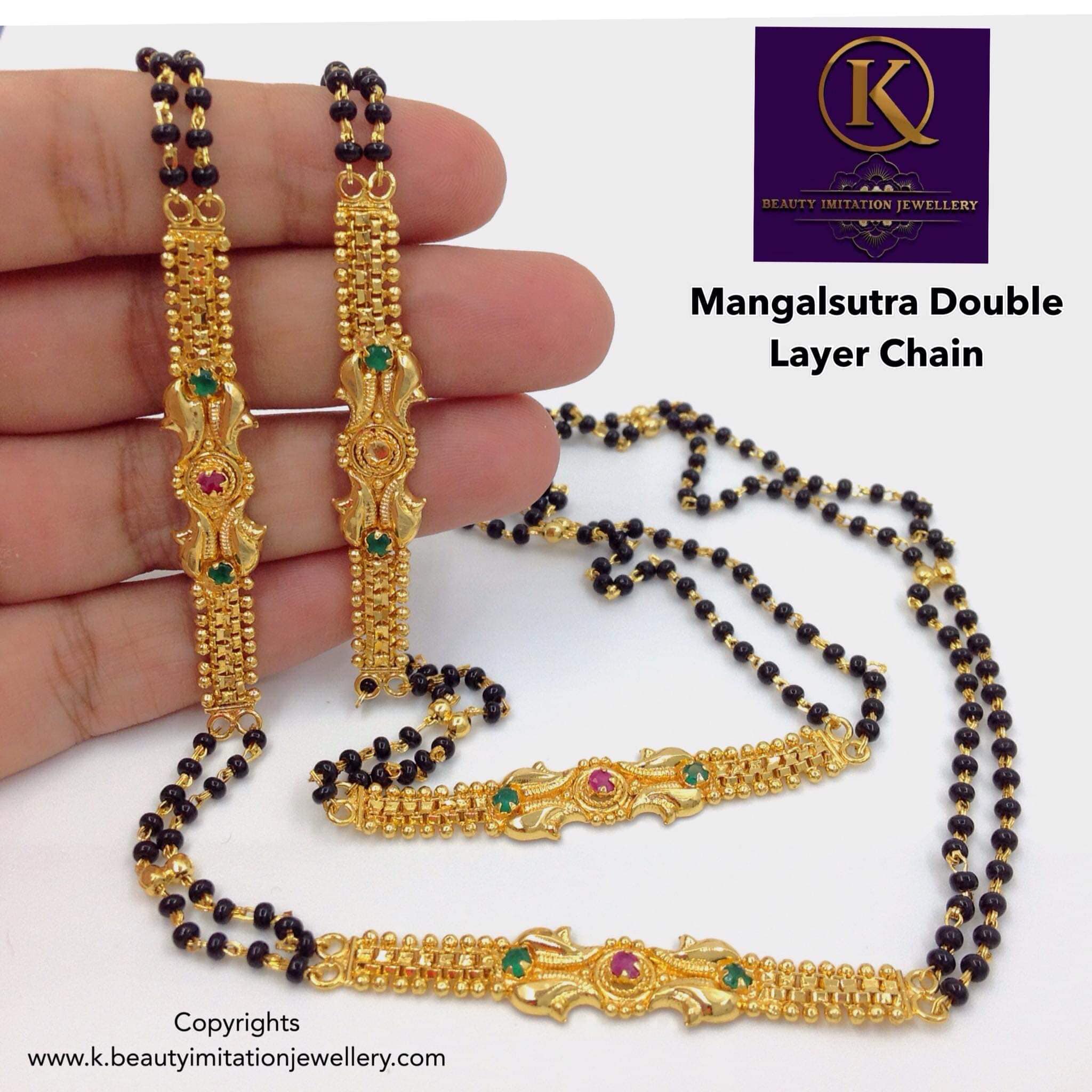 Mangalsutra Double Layer Gold Plated 