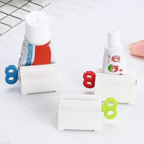 [PANDHY'S] Toothpaste Tube Squeezer Easy Dispenser Rolling Holder Bathroom Supplies