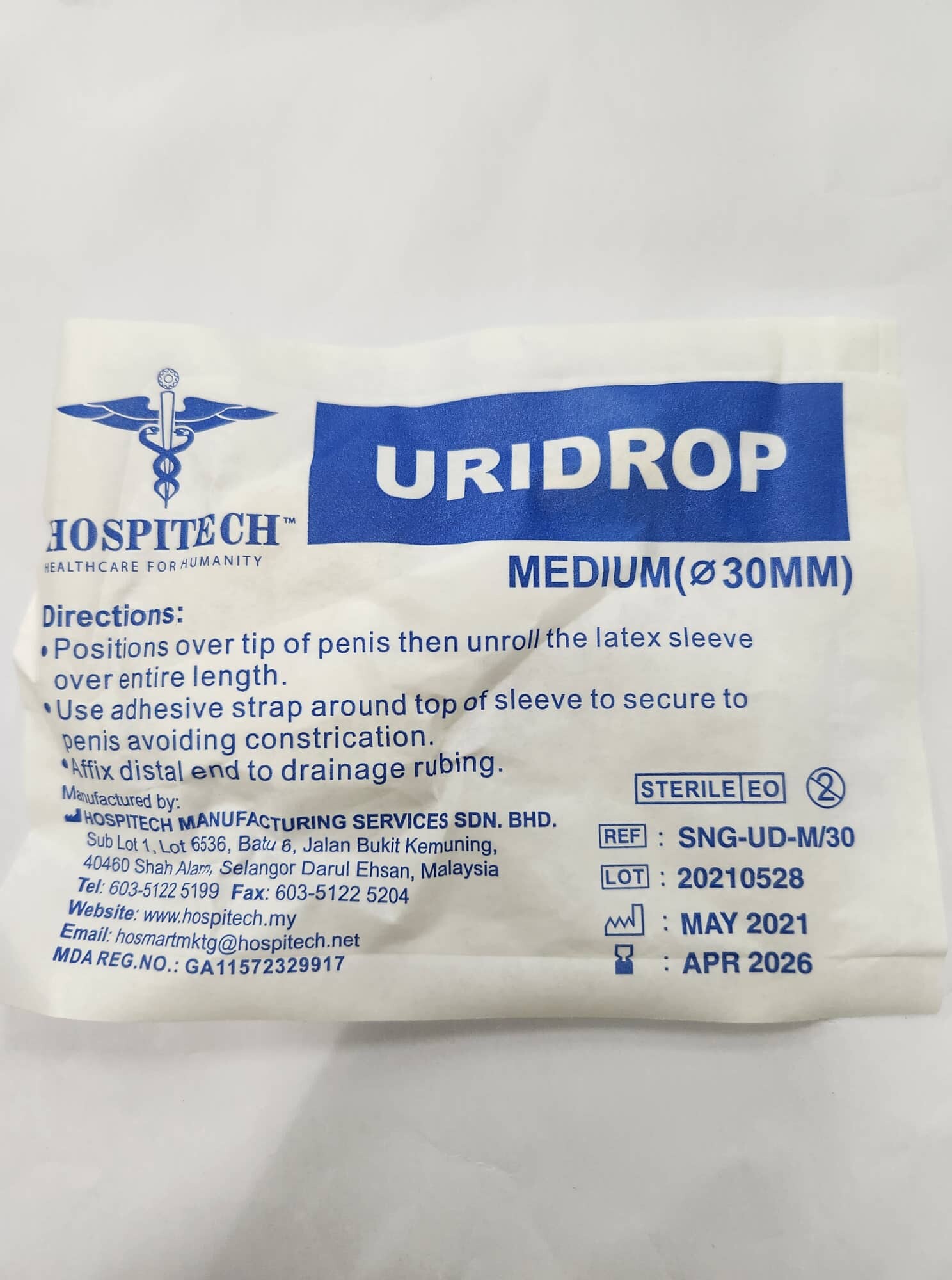 Uridrop Male External Catheter Condom Catheter M Mm Lazada